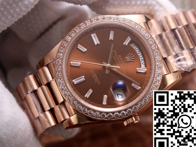 Diamond Dial Chocolate M228345RBR-0006 Factory Day-Date Rolex Color EW 0329